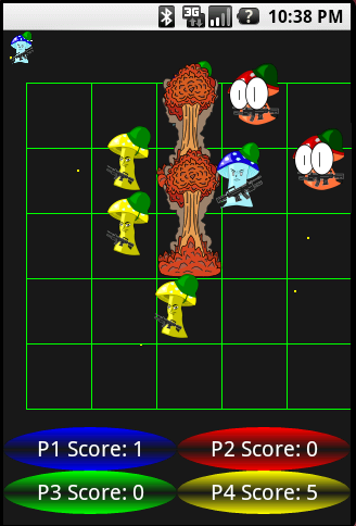 Screen shot of actual game play.